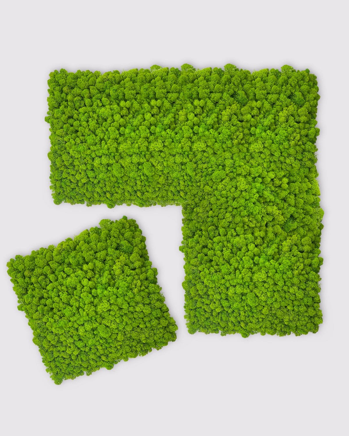 Panel vyrobený z Moss Light Green 50x50 cm - Zelený nástěnný panel