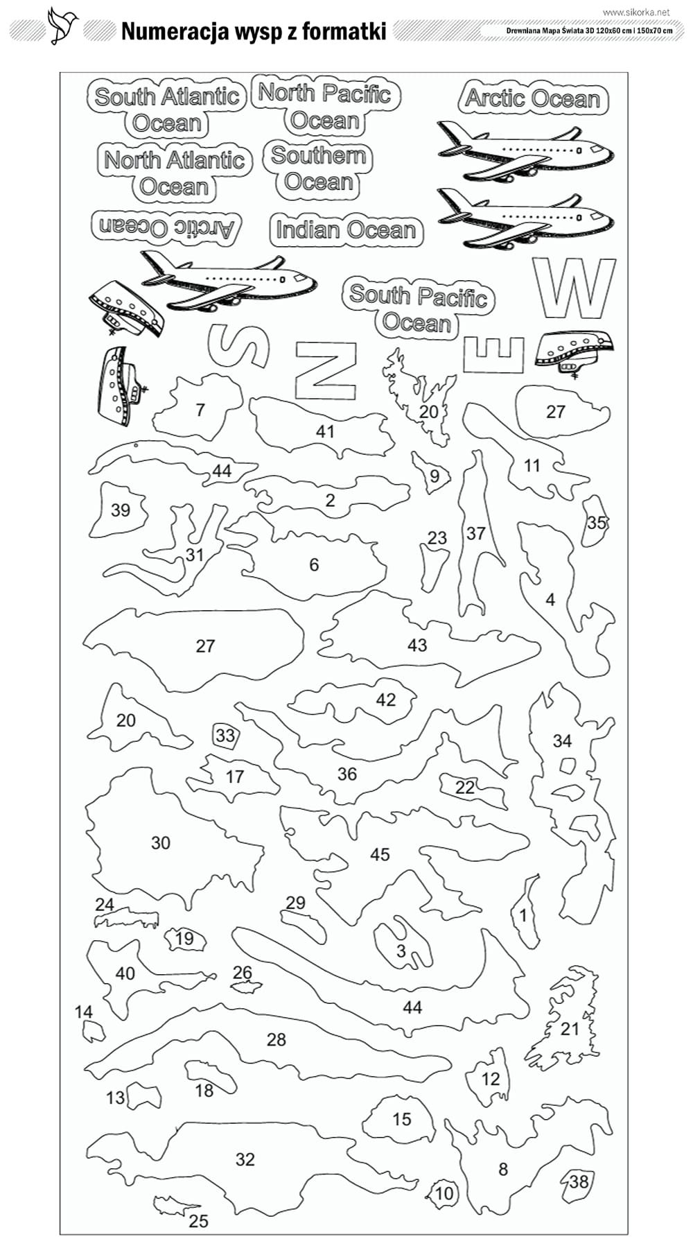 120 150 1 Numeracja Wysp Do Formatki Od Sikorkanet 120 I 150 Cm 3D