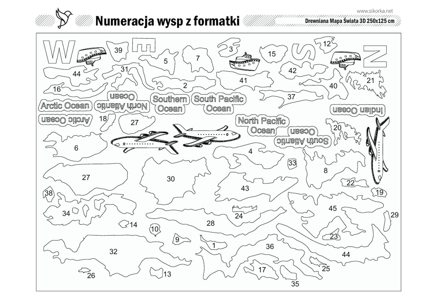 250 1 Numeracja Wysp Do Formatki Od Sikorkanet 250 Cm 3D